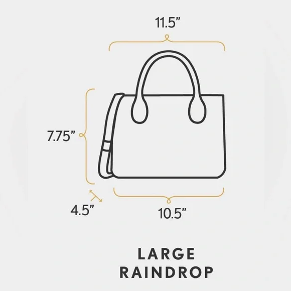 Portland Leather Large Raindrop in Plum - Picture 7 of 7